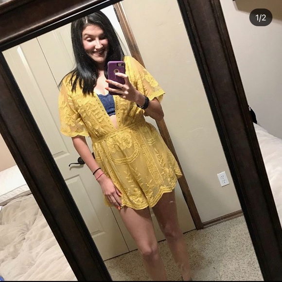 Mustard Romper - Picture 1 of 5